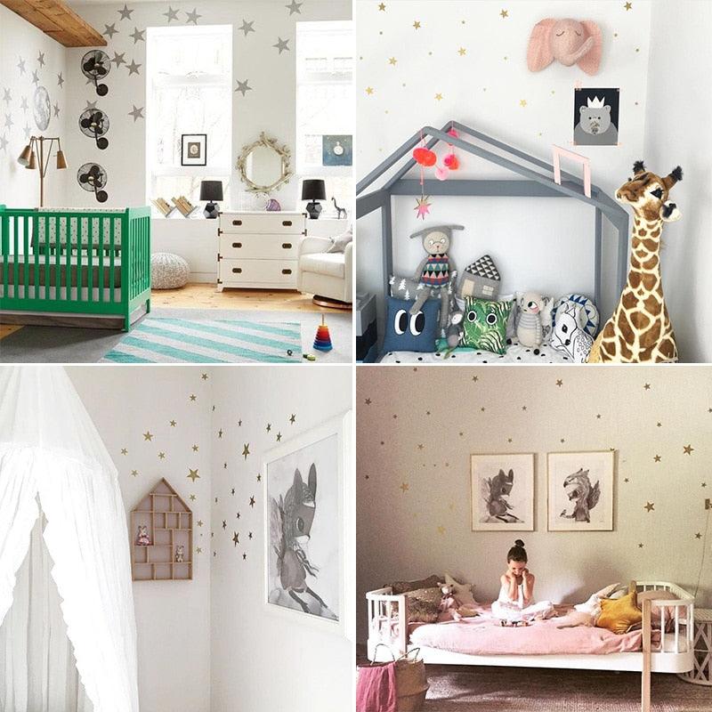 Kids Wall Sticker Stars Baby Nursery Bedroom Stickers For Kids Room Baby Play Mat Crawling Mat Baby Carpet Rug Developing Mat - YOURISHOP.COM