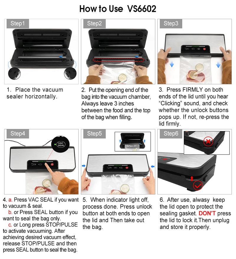 LAIMENG Vacuum Sealer with Roll Holder Pulse Function Sous Vide Vacuum Packing Machine For Food Storage Packer Vacuum Bags S285 - YOURISHOP.COM