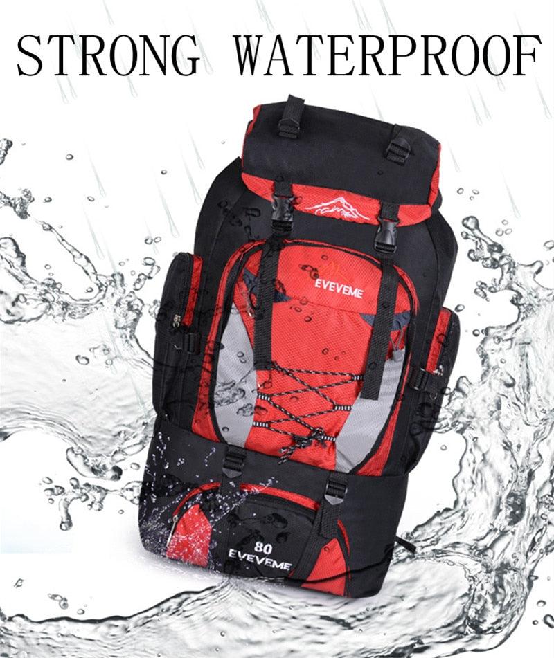 Men&#39;s 80L Large Waterproof Climbing Hiking Backpack Camping Mountaineering Backpack Sport Outdoor Rucksack Bag - YOURISHOP.COM