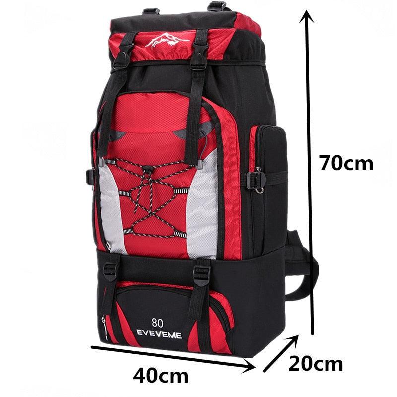 Men&#39;s 80L Large Waterproof Climbing Hiking Backpack Camping Mountaineering Backpack Sport Outdoor Rucksack Bag - YOURISHOP.COM