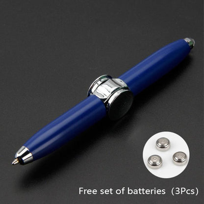 Multi-Function LED Gyro Pens for Writing Metal Stress Relief Ballpoint Gel Pen Spinning Office School Supplies Stationery - YOURISHOP.COM