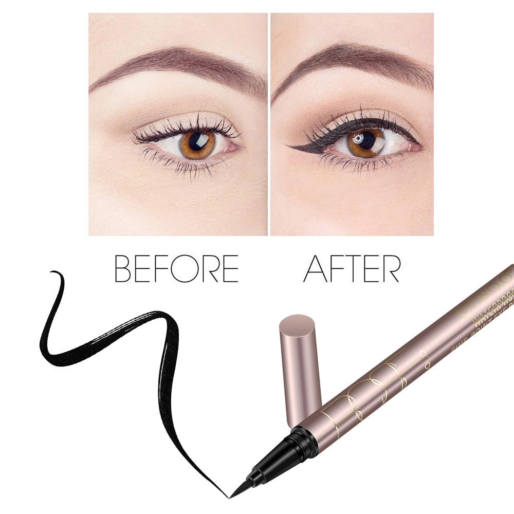 O.TWO.O Black Liquid Eyeliner Eye Make Up Super Waterproof Long Lasting Eye Liner Easy to Wear Eyes Makeup Cosmetics Tools - YOURISHOP.COM