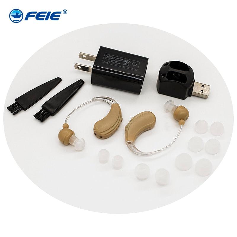 S-109s Double BET Hearing Aid Rechargeable Sound Amplifier Volume Adjustable Wireless Hearing Aids Device Audifonos Para Sordera - YOURISHOP.COM