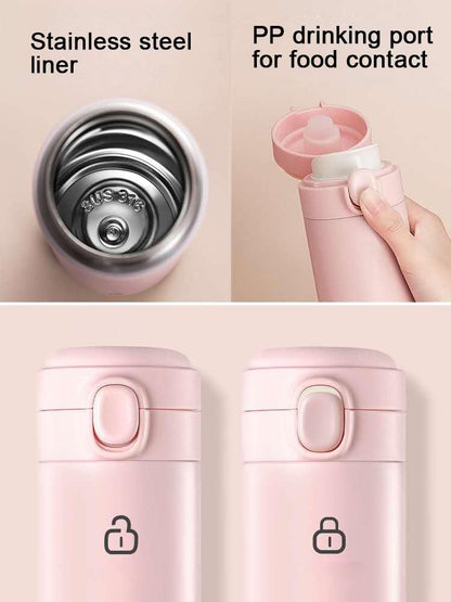 Sport cute water bottle Portable Vacuum travel Mug Drink Bottle Stainless Steel insulated tumbler tea cup Coffee Thermos bottles - YOURISHOP.COM