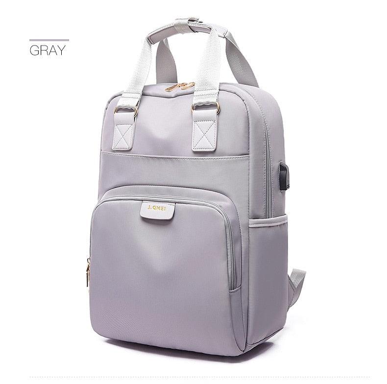 Stylish Waterproof Laptop Backpack 15.6 Women Fashion Backpack for girls Black Backpack Female large Bag 13 13.3 14 15 inch Pink - YOURISHOP.COM