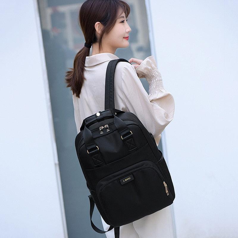 Stylish Waterproof Laptop Backpack 15.6 Women Fashion Backpack for girls Black Backpack Female large Bag 13 13.3 14 15 inch Pink - YOURISHOP.COM