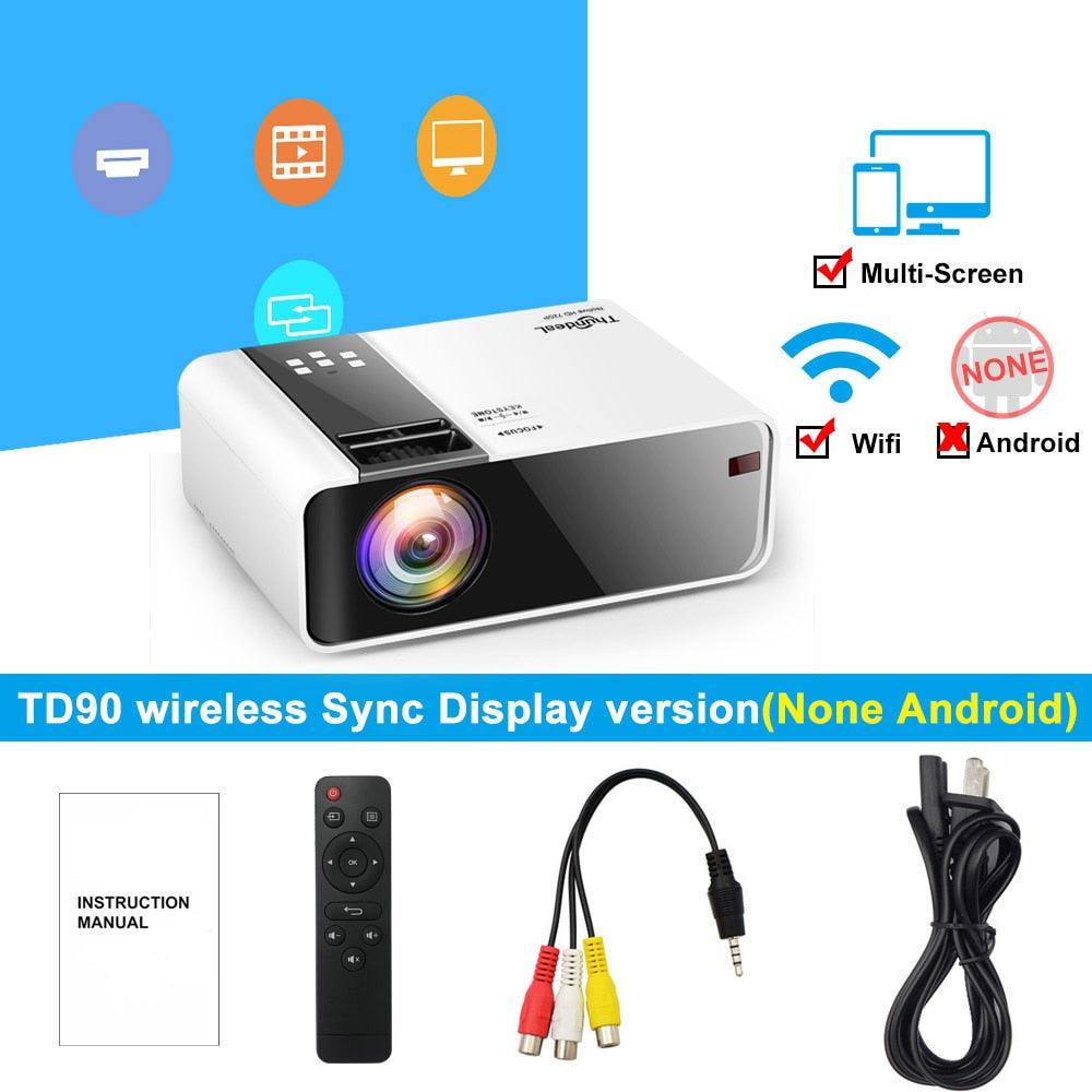 ThundeaL HD Mini Projector TD90 Native 1280 x 720P LED WiFi