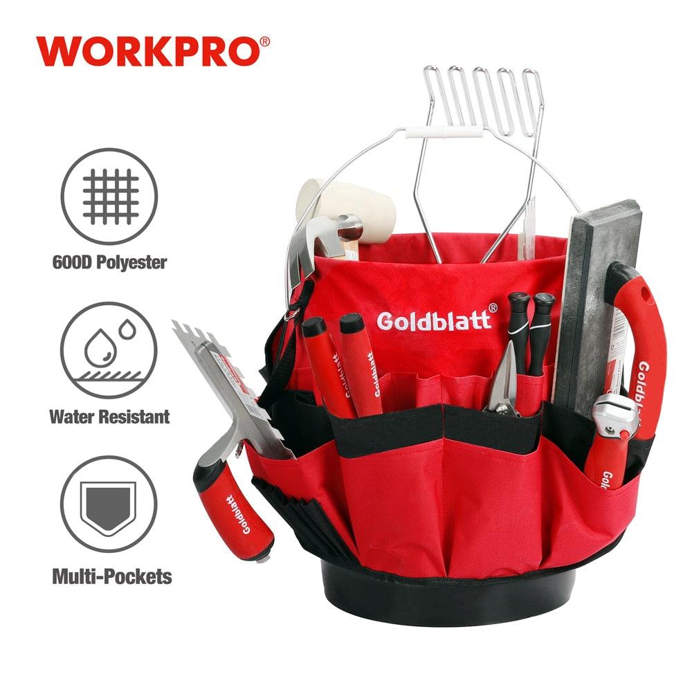 WORKPRO 5 Gallon Bucket Tool Organizer Bucket Boss Tool Bag with 51 Pockets Fits to 3.5-5 Gallon Bucket (Tools Excluded) - YOURISHOP.COM