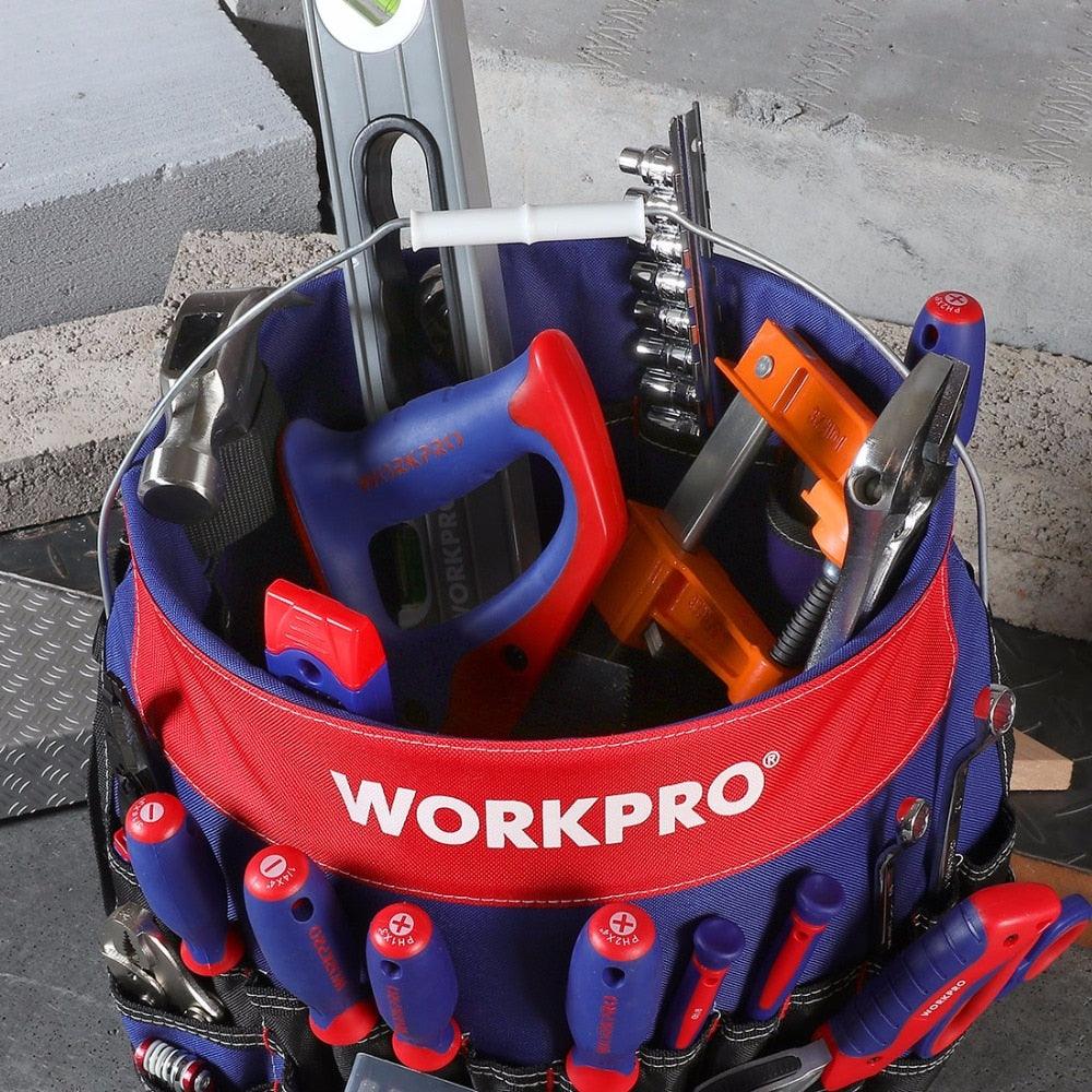 WORKPRO 5 Gallon Bucket Tool Organizer Bucket Boss Tool Bag with 51 Pockets Fits to 3.5-5 Gallon Bucket (Tools Excluded) - YOURISHOP.COM