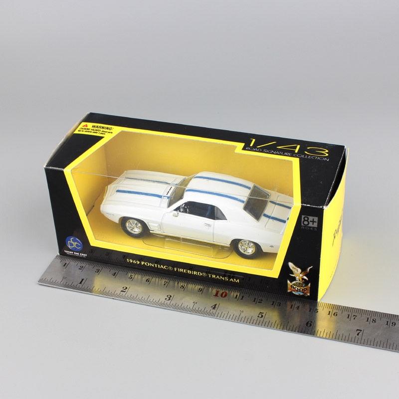 Yat Ming 1:43 Scale 1969 Pontiac Firebird Trans AM Classic Metal Car Model Toy Road Signature White Replicas Miniatures - YOURISHOP.COM