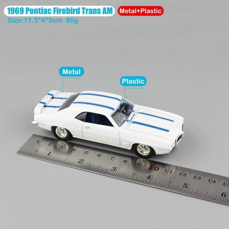 Yat Ming 1:43 Scale 1969 Pontiac Firebird Trans AM Classic Metal Car Model Toy Road Signature White Replicas Miniatures - YOURISHOP.COM